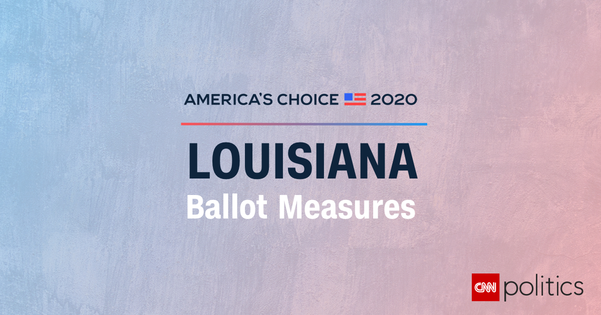 Louisiana Ballot Measure Results 2020