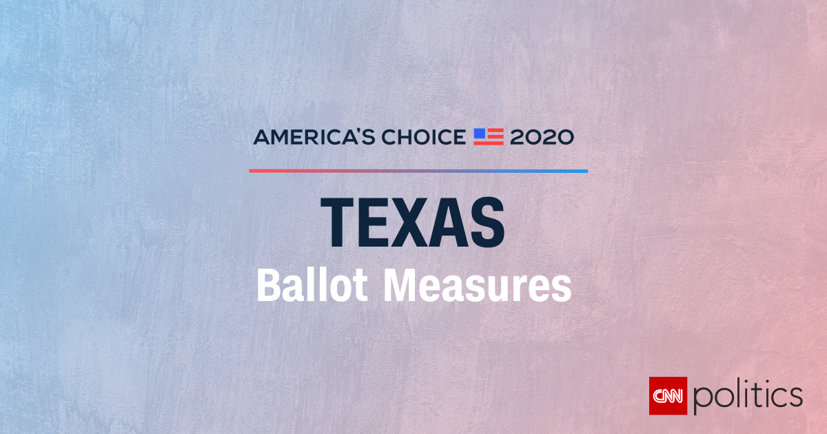 Texas Ballot Measure Results 2020