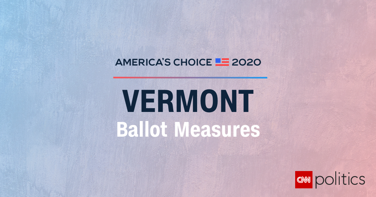 Vermont Ballot Measure Results 2020